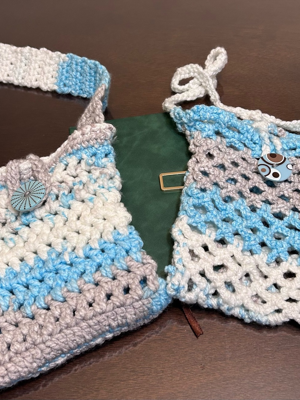 Journal/Book Handmade Crochet Bag Set of 2